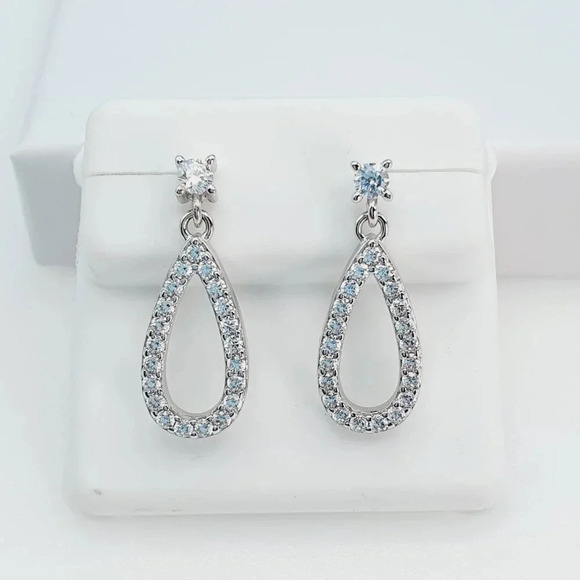 "925 Sterling Silver Cubic Zirconia Earrings, U19254846 - Picture 8 of 10